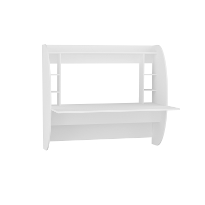 Renaye Computer Desk with Shelves - White