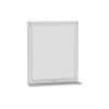 Donatella Whatnot Etajer Shelf with Mirror - White