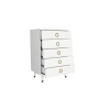 Honnor Dresser with Drawers - White & Gold