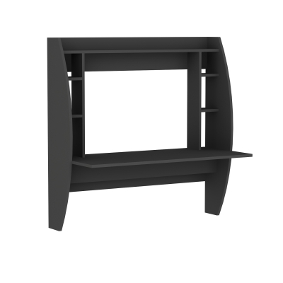 Renaye Computer Desk with Shelves - Anthracite