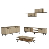 Crystal Living Room Set - TV Stand & Entertainment Center, Sideboard and Coffee Table