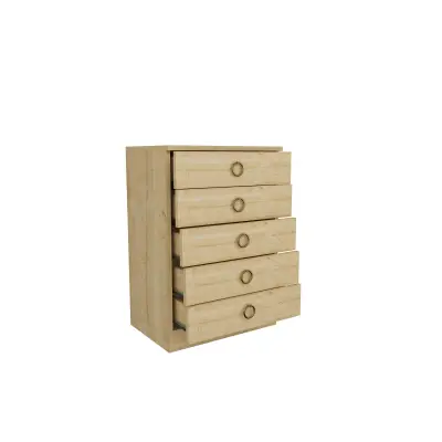 Hortus Dresser with Drawers - Oak & Gold