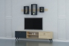 Earthy TV Stand and Entertainment Center - Oak and Anthracite