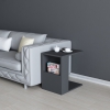 Charles Side End Table with Storage Shelf - Anthracite