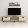 Yewana TV Stand and Media Console - Oak & Black