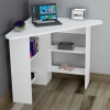 Gredos Computer Desk with Shelves - White