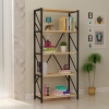 Hilda Metal Manufactured Wood Bookcase - Oak & Black