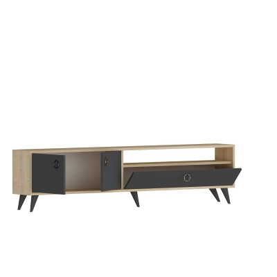 Grosso TV Stand and Media Console - Anthracite & Oak