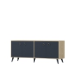 Ariana Sideboard with Cabinets - Anthracite & Oak