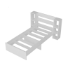 Erica Bedstead Bed Frame with Storage Shelves - White