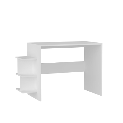 Vispo Computer Desk with Shelves - White