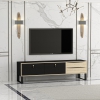 Mosso TV Stand and Media Console - Black & Oak