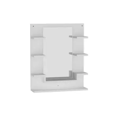 Passion Whatnot Etajer Shelf with Mirror - White