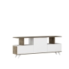 Titulus TV Stand and Media Console - White & Walnut