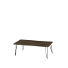 Otello Coffee Table with Metal Legs - Walnut & Black