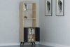 Ariana Bookcase with Cabinets and Shelves - Oak & Anthracite