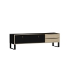 Mosso TV Stand and Media Console - Black & Oak