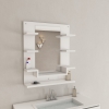 Passion Whatnot Etajer Shelf with Mirror - White