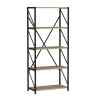 Hilda Metal Manufactured Wood Bookcase - Oak & Black