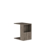 Charles Side End Table with Storage Shelf - Walnut