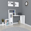 Segoro Computer Desk with Cabinet and Shelves - White