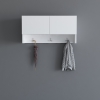 Stell Multi Purpose Cabinet with Hooks - White