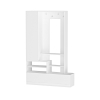 Seta Entryway Coat Rack with Cabinets and Shelves - White