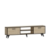 Yewana TV Stand and Media Console - Oak & Black