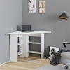 Gredos Computer Desk with Shelves - White