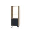 Ariana Bookcase with Cabinets and Shelves - Oak & Anthracite