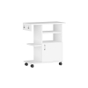 Silvio Multi Purpose Cabinet with Roller Wheel - White