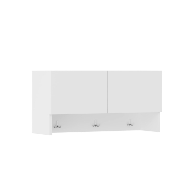 Stell Multi Purpose Cabinet with Hooks - White