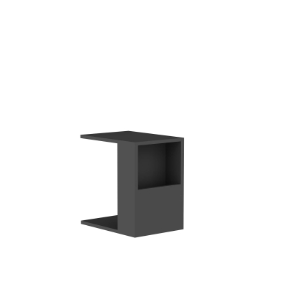 Charles Side End Table with Storage Shelf - Anthracite