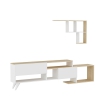 Pilmin TV Stand and Entertainment Center - White & Oak