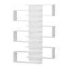 Rozalin Bookcase with Geometric Shelves - White