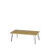 Otello Coffee Table with Metal Legs - Oak & Black