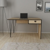 Emily Computer Desk with Drawer - Oak & Black