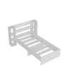 Erica Bedstead Bed Frame with Storage Shelves - White