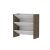 Elarco 2 Tier Shoe Storage Shelf - White & Walnut