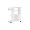 Silvio Multi Purpose Cabinet with Roller Wheel - White