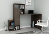 Segoro Computer Desk with Cabinet and Shelves - Walnut