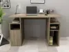 Forte Computer Desk with Cabinet and Shelves - Walnut