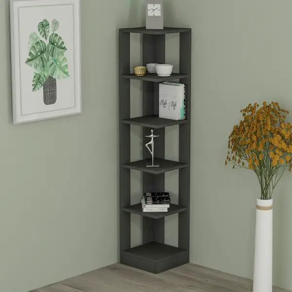 Beech Corner Bookcase - Anthracite