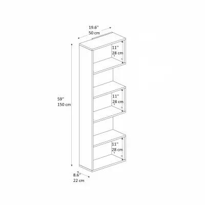 Zella Bookcase - All White