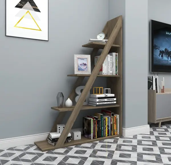 Amando Ladder Bookcase - Walnut