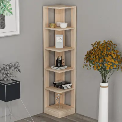 Beech Corner Bookcase - Oak