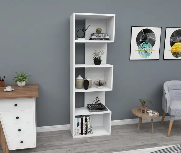 Zella Bookcase - All White