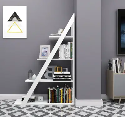 Amando Ladder Bookcase - White