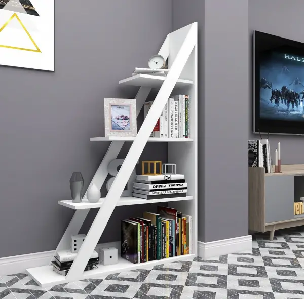 Amando Ladder Bookcase - White