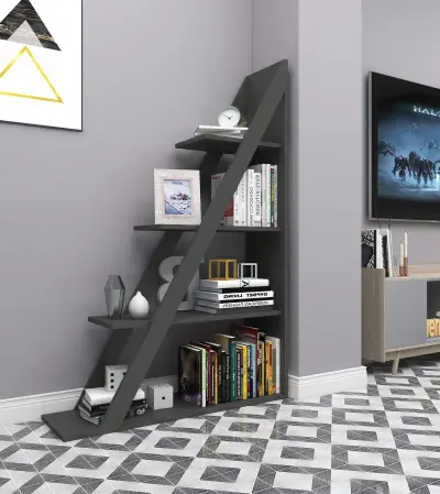 Amando Ladder Bookcase - Anthracite